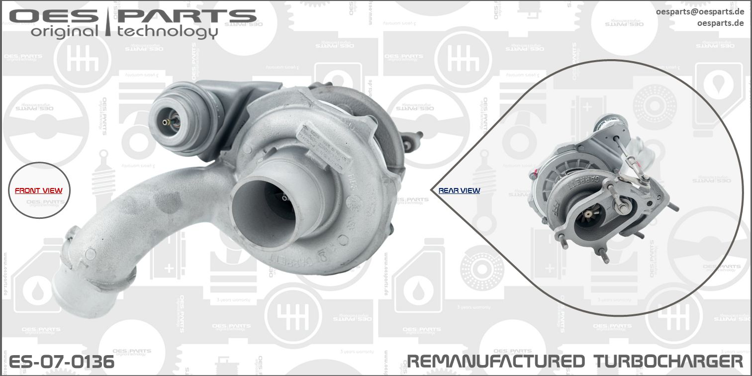 Turbocompresseur, suralimentation OES PARTS ES-07-0136
