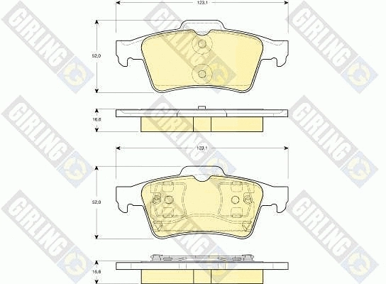 Kit de freins, frein à disques GIRLING 6411662