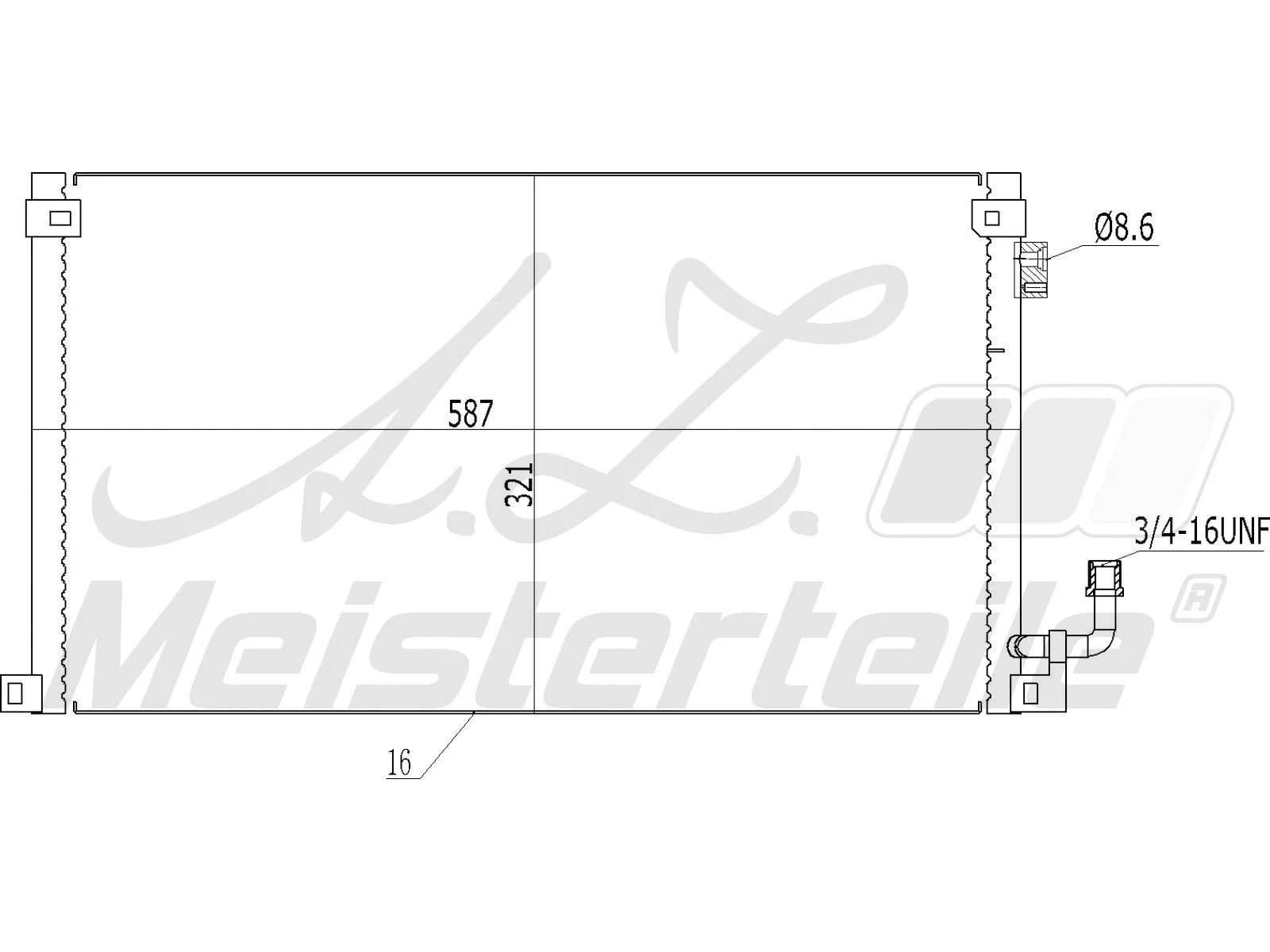 Condenseur, climatisation A.Z. Meisterteile AZMT-45-030-1338