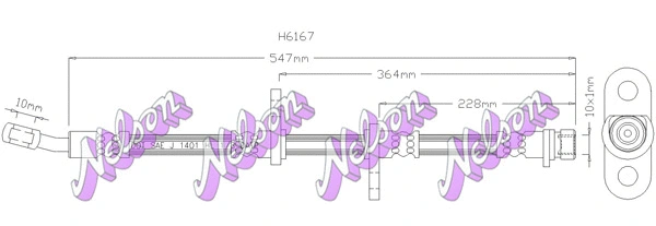 Flexible de frein KAWE H6167