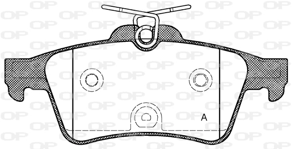 Kit de plaquettes de frein, frein à disque OPEN PARTS BPA0842.40
