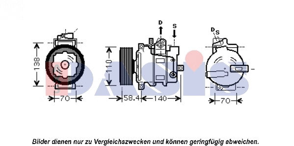Compresseur, climatisation AKS DASIS 851657N