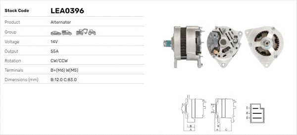 Alternateur LUSA LEA0396