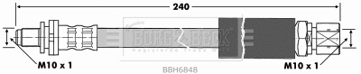 Flexible de frein BORG & BECK BBH6848