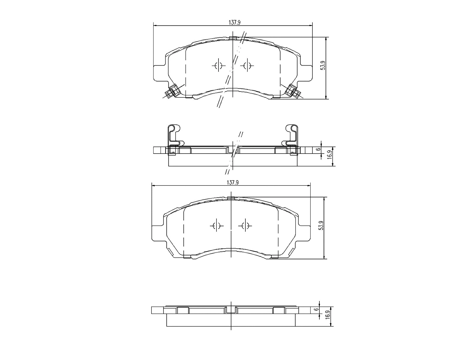 Kit de plaquettes de frein, frein à disque A.Z. Meisterteile AZMT-44-022-1165