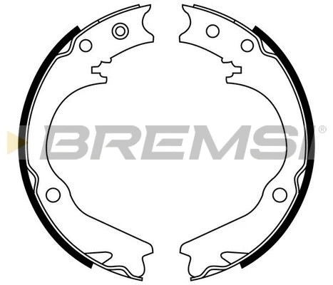 Jeu de mâchoires de frein, frein de stationnement BREMSI GF0892