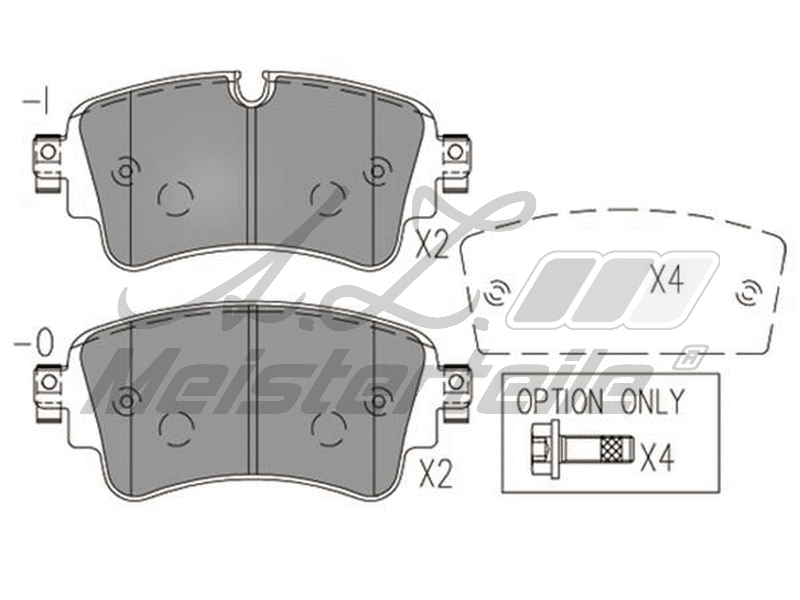 Kit de plaquettes de frein, frein à disque A.Z. Meisterteile AZMT-44-022-2015