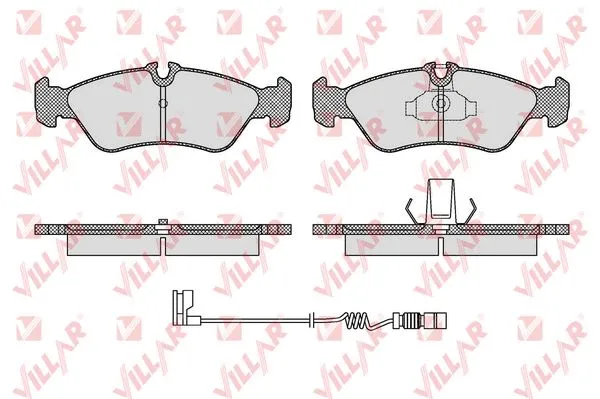 Kit de plaquettes de frein, frein à disque VILLAR 626.1611A