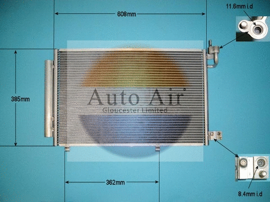 Condenseur, climatisation AUTO AIR GLOUCESTER 16-6507