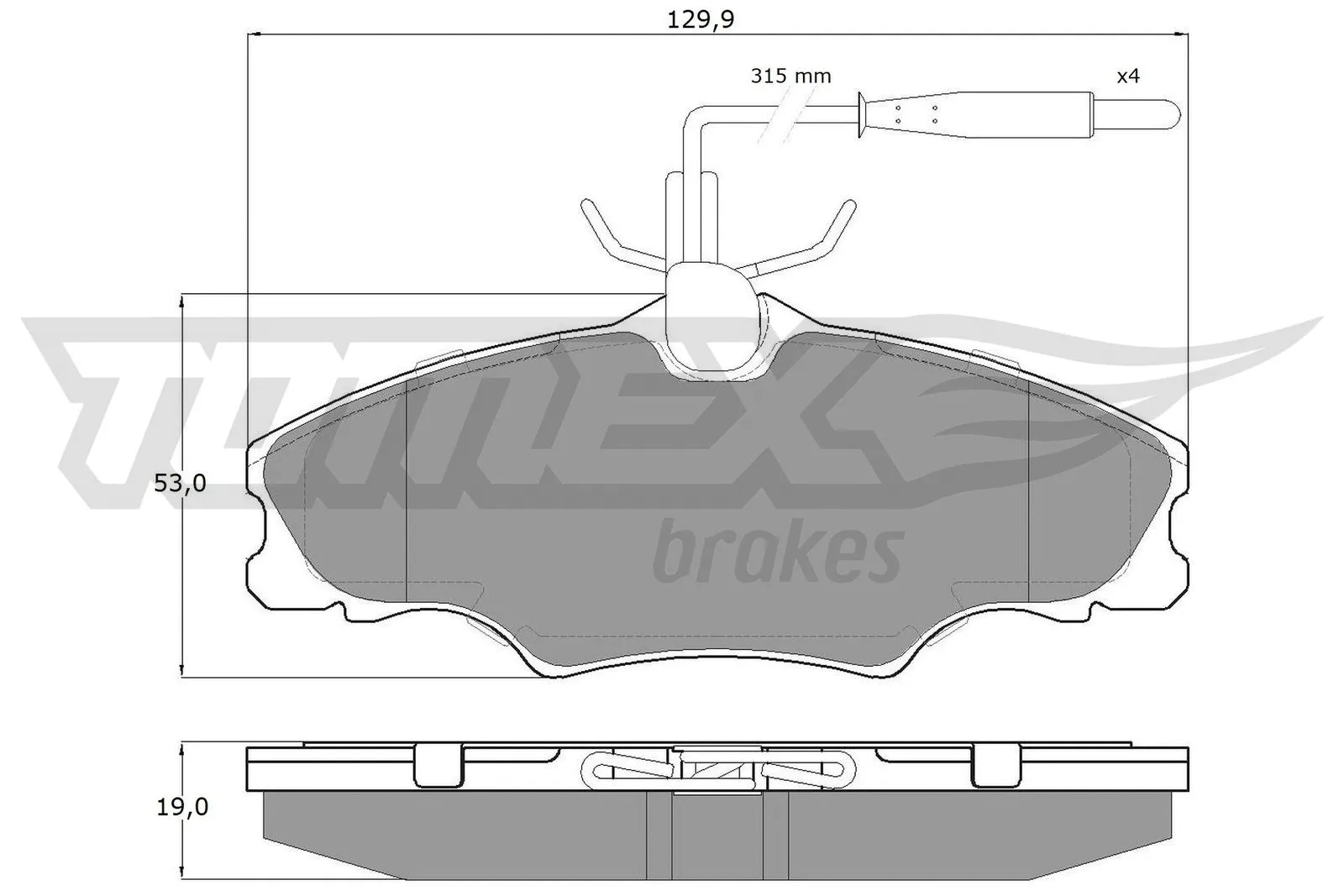 Kit de plaquettes de frein, frein à disque TOMEX Brakes TX 12-31