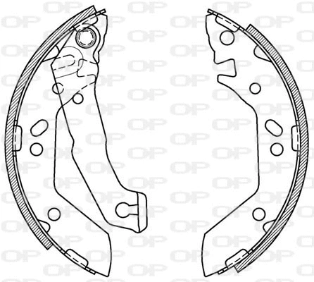 Jeu de mâchoires de frein OPEN PARTS BSA2070.00