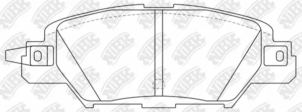 Kit de plaquettes de frein, frein à disque NiBK PN5818
