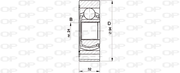 Jeu de joints, arbre de transmission OPEN PARTS CVJ5416.20