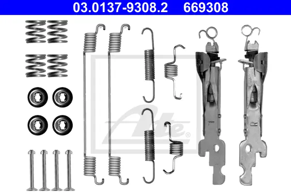 Kit d'accessoires, mâchoire de frein ATE-APAC 03.0137-9308.2