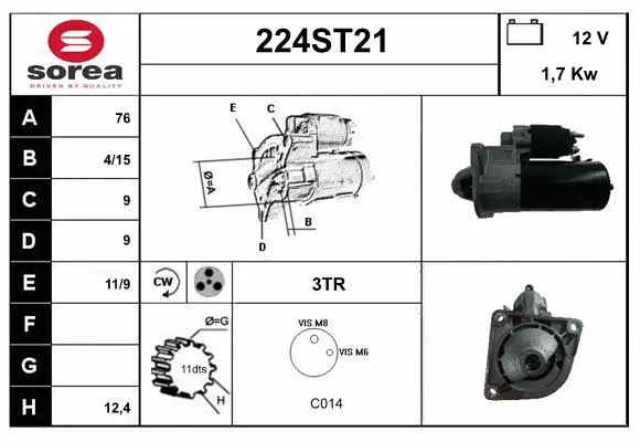 Démarreur STARTCAR 224ST21