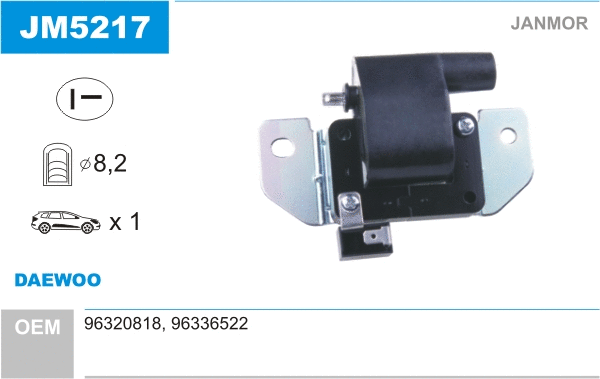 Bobine d'allumage JANMOR JM5217