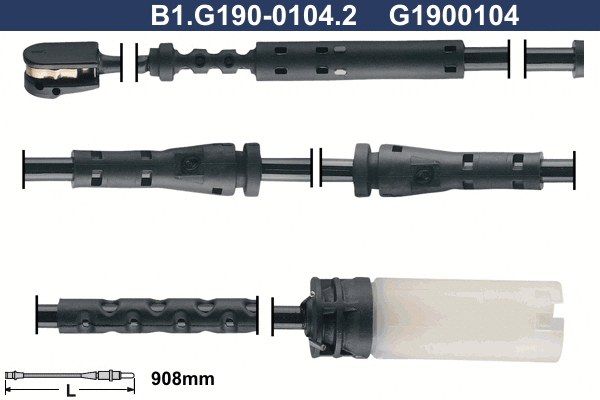 Contact d'avertissement, usure des plaquettes de frein GALFER B1.G190-0104.2