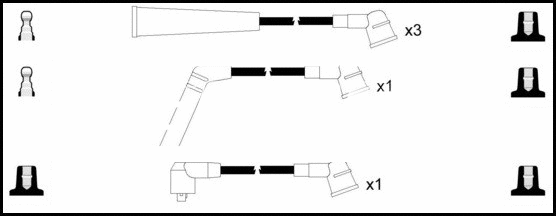 Kit de câbles d'allumage LEMARK HOES1185