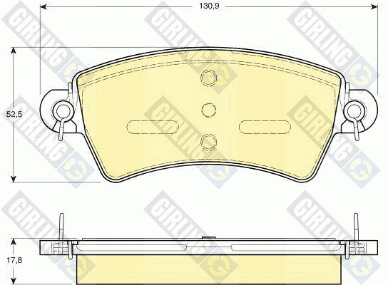 Kit de plaquettes de frein, frein à disque GIRLING 6113854