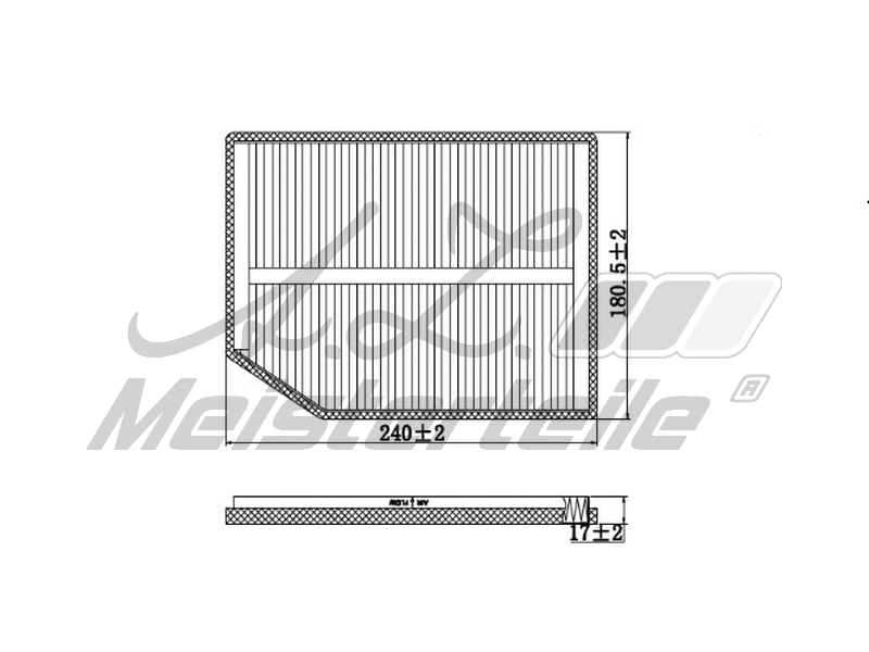 Filtre, air de l'habitacle A.Z. Meisterteile AZMT-41-010-1597
