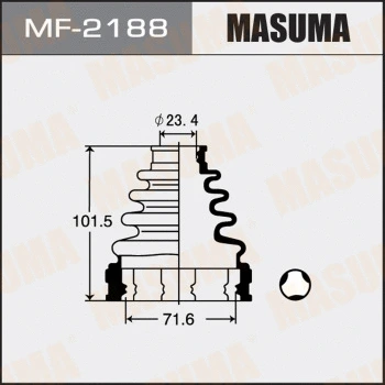 Jeu de joints-soufflets, arbre de commande MASUMA MF-2188