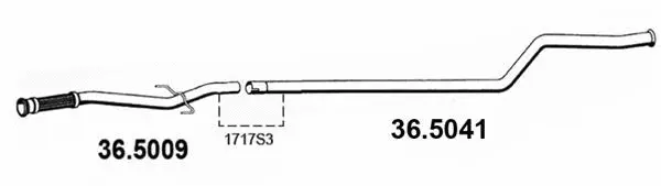 Tuyau d'échappement ASSO 36.5009