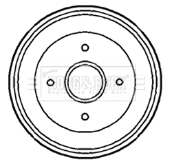 Tambour de frein BORG & BECK BBR7188