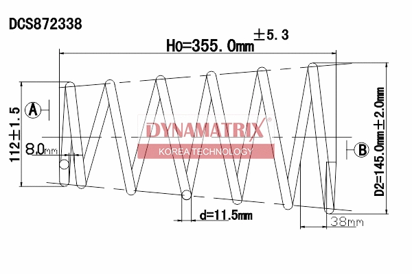 Ressort de suspension DYNAMATRIX DCS872338