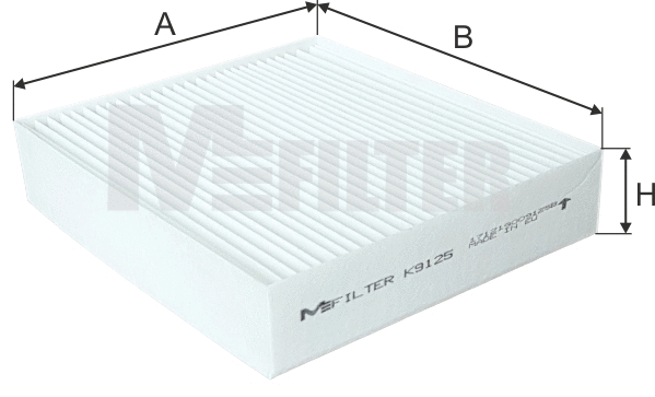 Filtre, air de l'habitacle MFILTER K 9125