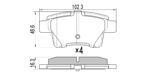 Kit de plaquettes de frein, frein à disque FREMAX FBP-1579