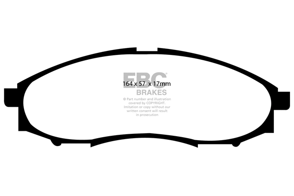 Kit de plaquettes de frein, frein à disque EBC Brakes DP61316