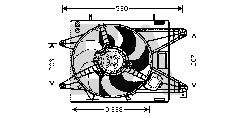 Ventilateur, refroidissement du moteur EACLIMA 33V25010