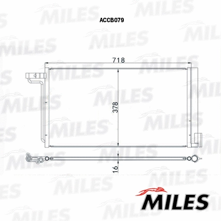 Condenseur, climatisation MILES ACCB079