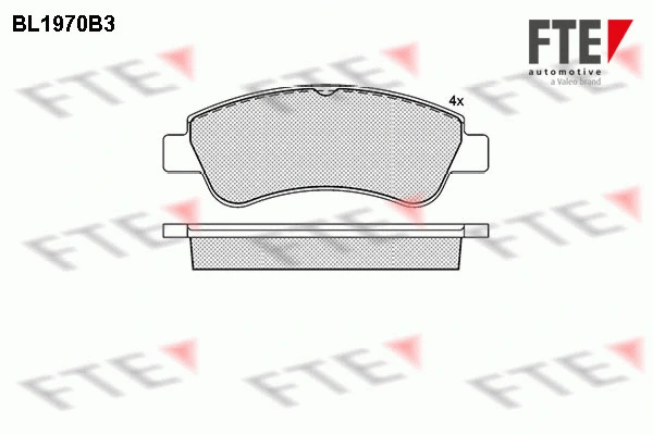 Kit de plaquettes de frein, frein à disque FTE 9010555