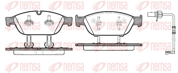 Kit de plaquettes de frein, frein à disque REMSA 1441.12