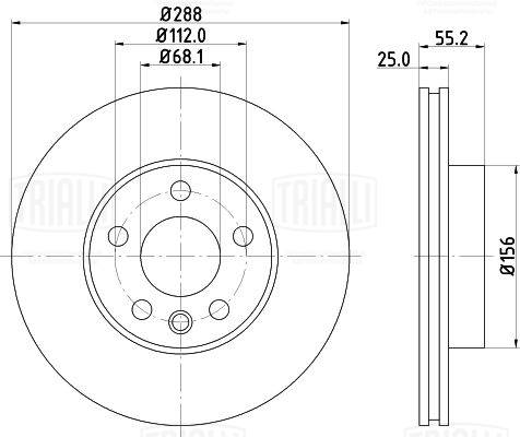 Disque de frein TRIALLI DF 270316
