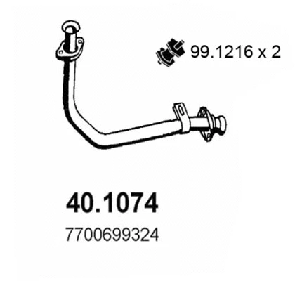 Tuyau d'échappement ASSO 40.1074