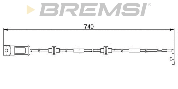 Contact d'avertissement, usure des plaquettes de frein BREMSI WI0557