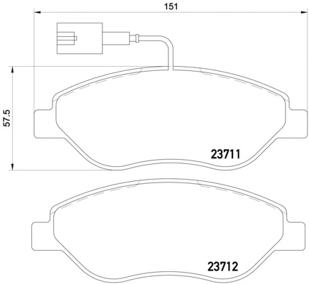 Kit de plaquettes de frein, frein à disque COBREQ N-592