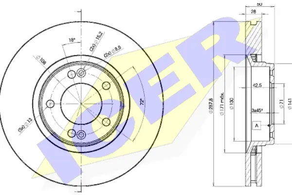 Disque de frein ICER 78BD7814-2