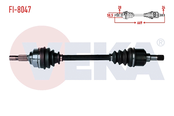Arbre de transmission VEKA FI-8047
