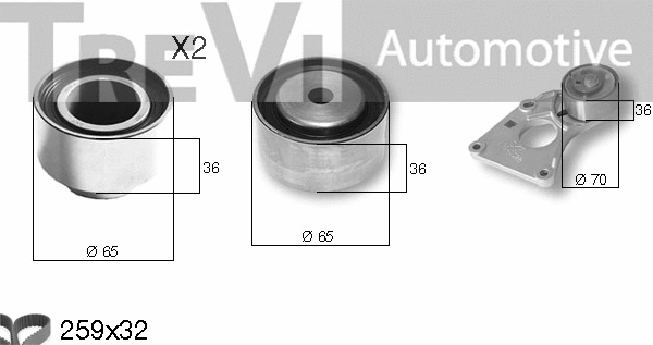 Kit de courroie crantée TREVI AUTOMOTIVE KD1366