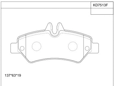 Kit de plaquettes de frein, frein à disque ASIMCO KD7513F