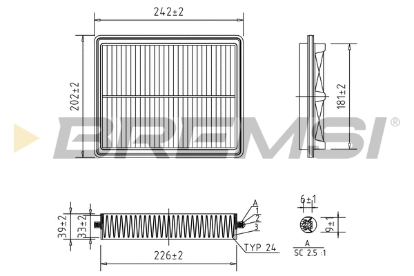 Filtre à air BREMSI FA2239