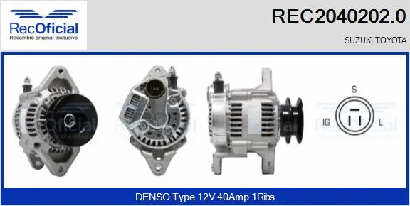Alternateur RECOFICIAL REC2040202.0