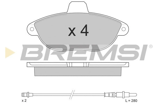 Kit de plaquettes de frein, frein à disque BREMSI BP2678
