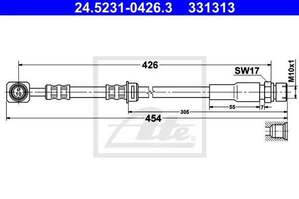 Flexible de frein ATE-APAC 24.5231-0426.3