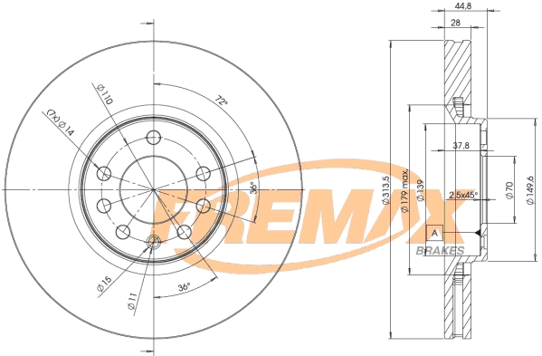 Disque de frein FREMAX BD-9005