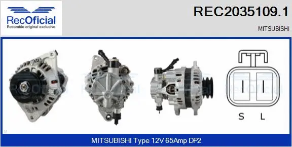 Alternateur RECOFICIAL REC2035109.1