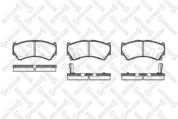 Kit de plaquettes de frein, frein à disque STELLOX 603 052B-SX